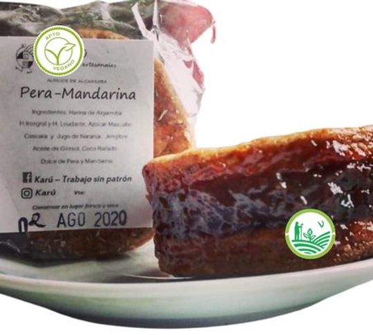 Alfajor de Algarroba relleno de Mandarina y pera (100gr)