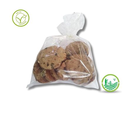 Galletitas de algarroba con chía y pasas de uva (120gr)