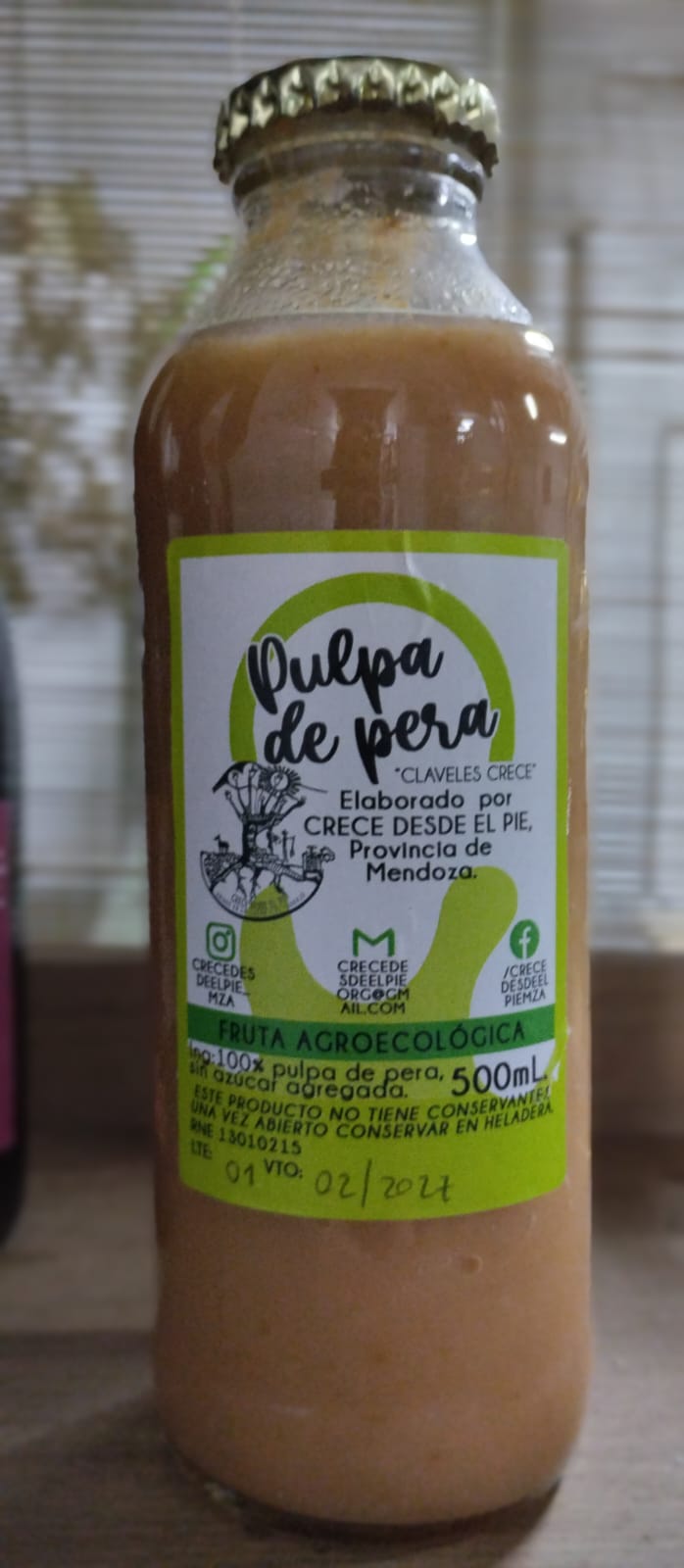 Pulpa Natural de Peras (500cc)